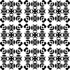 Vector pattern in geometric ornamental style. Black and white color.
Simple geo all over print block for apparel textile, ladies dress, fashion garment, digital wall paper.
