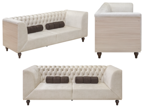Sofa for office or home. Isolated from the background. In different angles. Interior element