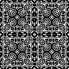 Vector pattern in geometric ornamental style. Black and white color.
Simple geo all over print block for apparel textile, ladies dress, fashion garment, digital wall paper.
