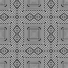 Vector pattern in geometric ornamental style. Black and white color.
Simple geo all over print block for apparel textile, ladies dress, fashion garment, digital wall paper.
