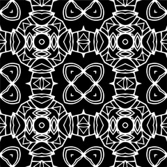 Vector pattern in geometric ornamental style. Black and white color.
Simple geo all over print block for apparel textile, ladies dress, fashion garment, digital wall paper.
