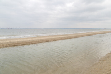 Plage de Pennedepie, Calvados, Normandie, France en été