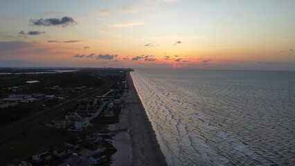 sunset over the river