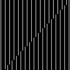 Vertical white lines forming a triangle on black