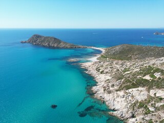 Fototapeta na wymiar Vue aérienne de la côte méditerranéenne dans le sud de la France
