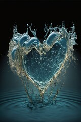 heart made from water generative ai