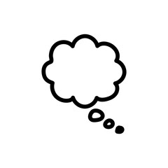 Speech bubble amorphous form color line icon.  Communication cloud.