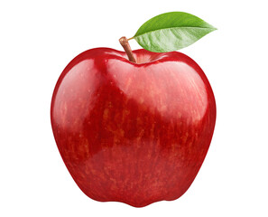 Delicious red apple cut out