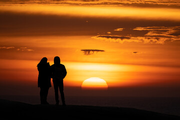 Fototapeta premium Couple at sunset