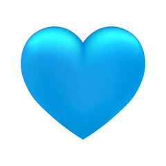 Volumetric shiny blue heart icon for St. Valentines Day