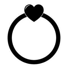 Simple illustration of ring icon for St. Valentines Day