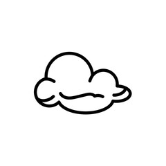 Cloud black line icon. Atmospheric phenomenon.