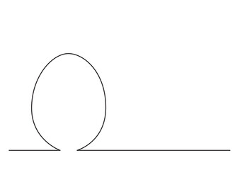 continuous line drawing vector illustration with FULLY EDITABLE STROKE of egg