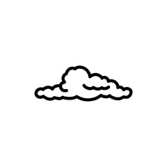 Cloud black line icon. Atmospheric phenomenon.