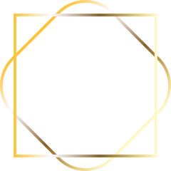 golden lineal geometric frame