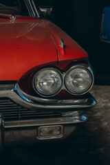 Obraz na płótnie Canvas beautiful vintage american red car