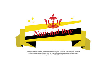 Naklejka premium National Day of Brunei Darussalam background.