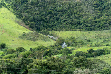 Fototapeta na wymiar View of the mountains in the interior of Brazil, Minas Gerais