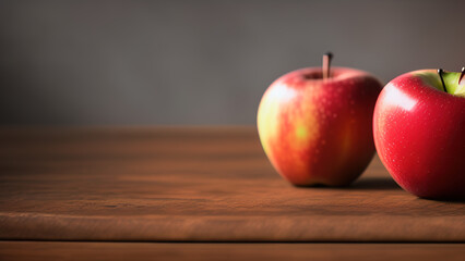 apples on the table, healthy food, fruit, national apple day, Generative AI
