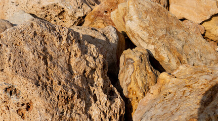 natural eco background. rock texture in the foreground closeup with blurred background