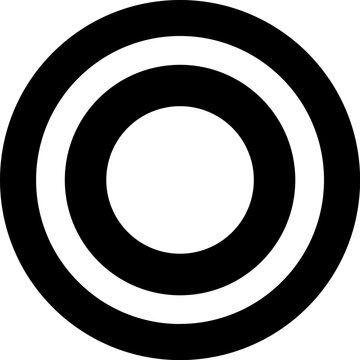 Black target layered circles icon