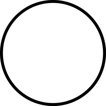 Black outline geometric circle icon