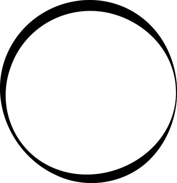 Warped black stroke circle icon