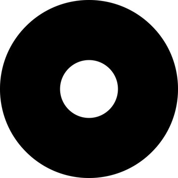 Thick black circle icon with circle center