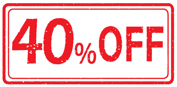 Stamp 40% Off, Sale PNG