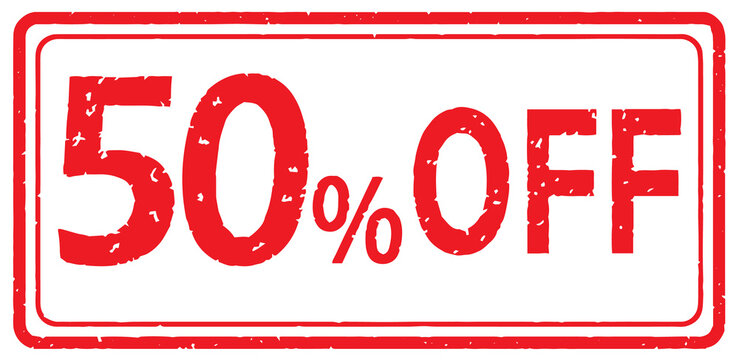 Stamp 50% Off, Sale PNG