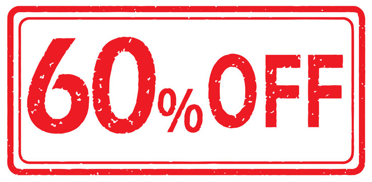 Stamp 60% Off, Sale PNG