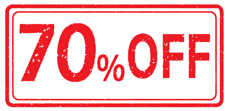 Stamp 70% Off, Sale PNG
