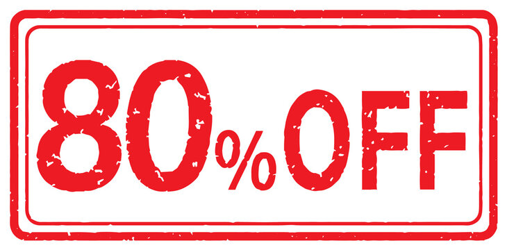 Stamp 80% Off, Sale PNG