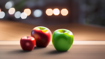 apples on the table, healthy food, fruit, national apple day, Generative AI