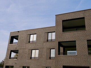 Modern and new apartment house in Europe.