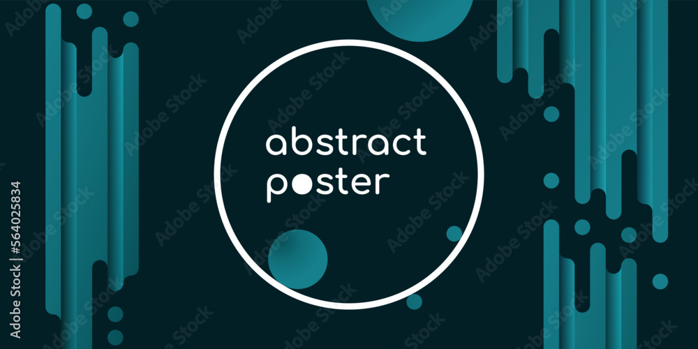 Poster tech design. poster with abstract graphic elements and a circular frame. background for , wallpaper,