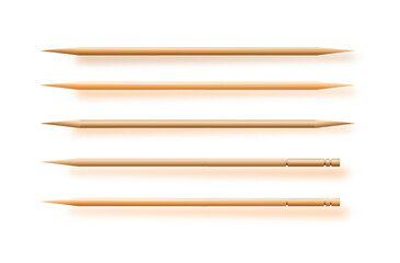 Fototapeta premium Toothpicks. hygiene and health on toothpicks white background. Vector.