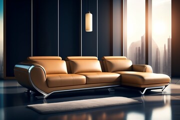 modern living room with sofa