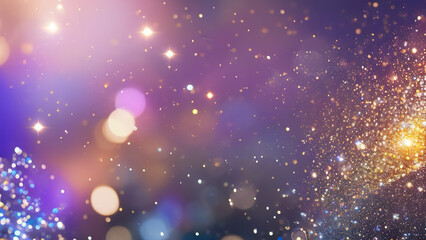 falling glitter background, abstract lights, celebration, Generative AI