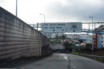Obraz premium Vista parcial da região de Vigo, Galicia, Espanha.