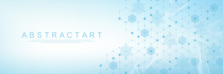 Health care and medical pattern innovation concept background design. Abstract geometric hexagons shape medicine and science background. Vector illustration