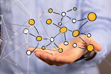 people network structure HR - Human resources management and recruitment - connection