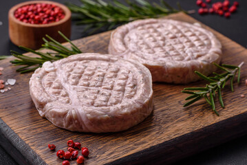 Raw meat balls with spices and herbs or crepinette