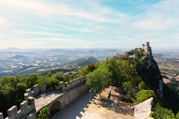 Fototapeta premium Fortress of Guaita in the Republic of San Marino, Italy
