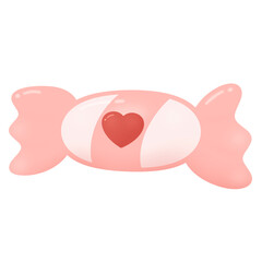 Pink candy sweet for Valentine’s Day 