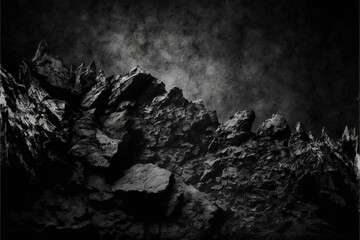Black coal, close shot, texture. 