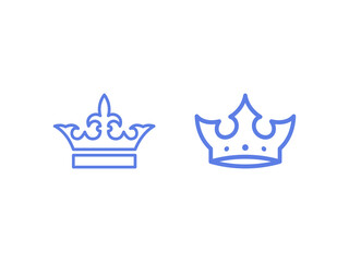 Queen crown icon vector illustration with white background