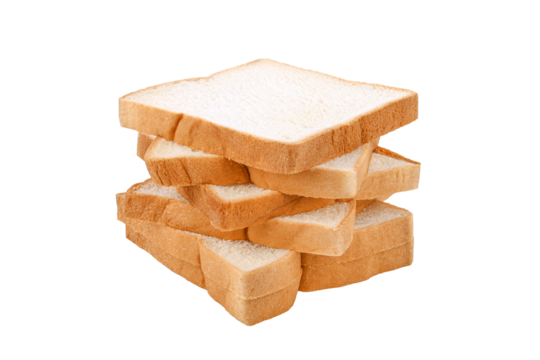 Sliced bread isolated on transparent background. PNG