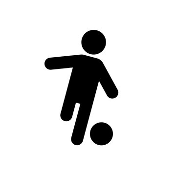 Football, soccer player - vector icon, pictogram