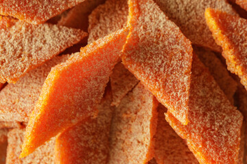 Full frame shot of imberlach. Imber in Yiddish means ginger. Jewish cuisine concept